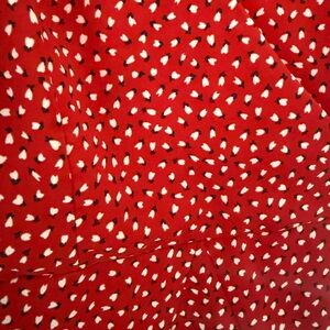 Hello Molly Red Dress with White and Black Spot Print